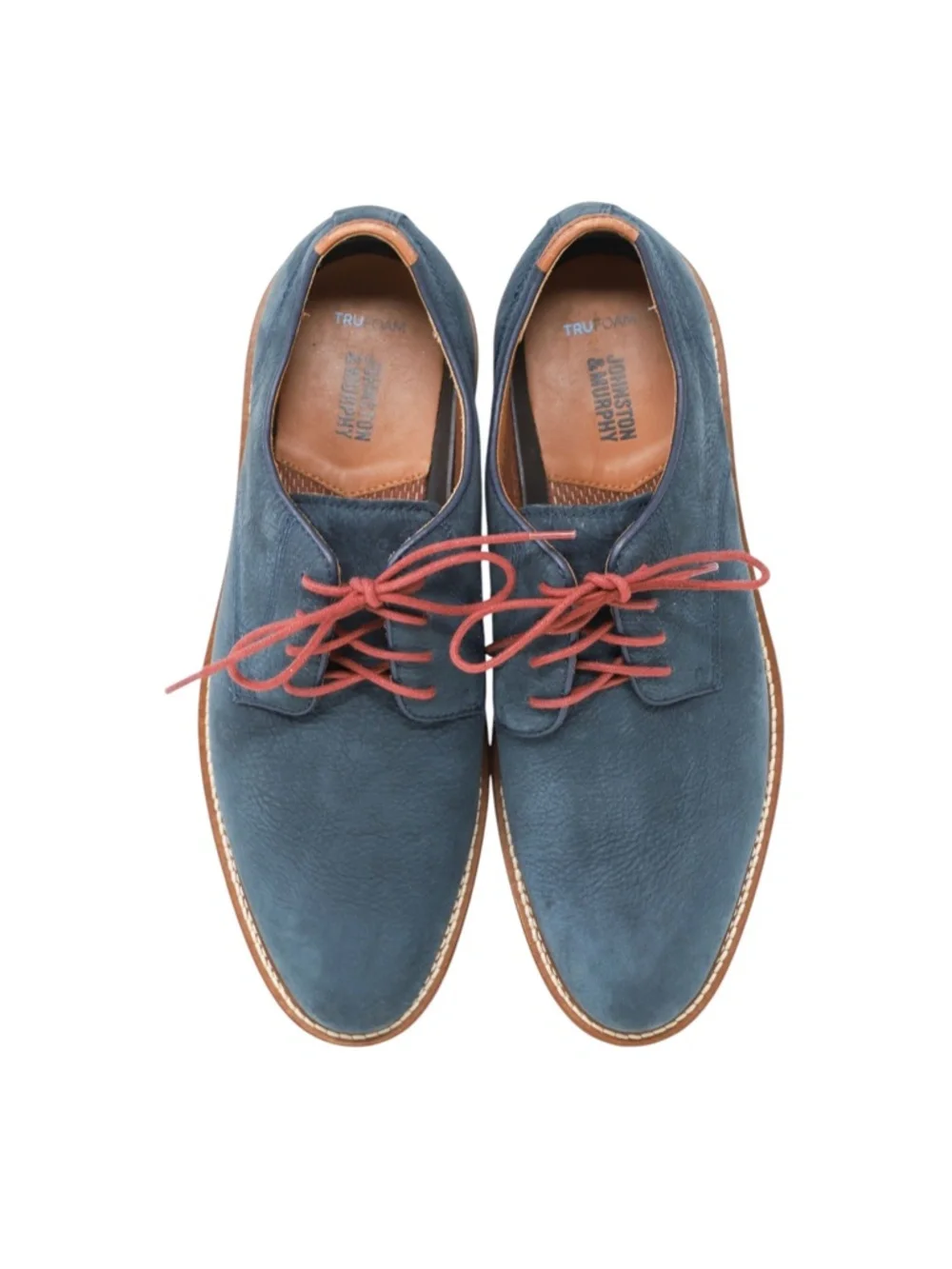 Johnston & Murphy Upton Plain Toe Oxfords suede leather Size 11M blue